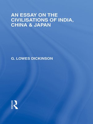 cover image of An Essay on the Civilisations of India, China and Japan